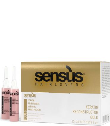 Кератиновые ампулы для реконструкции волос Sensus Tools Keratin Reconstructor Gold