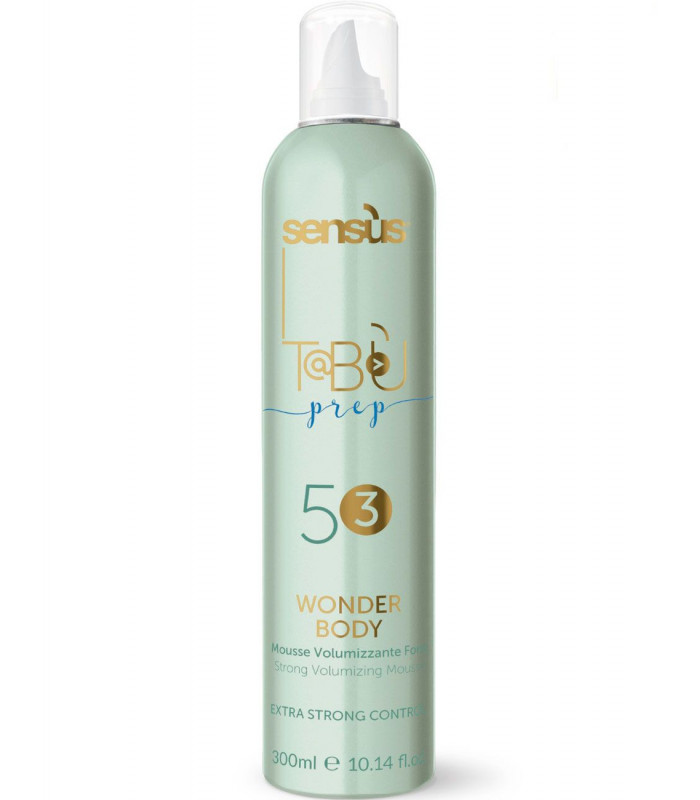 Мусс супер сильной фиксации для объема Sensus Tabu Wonder Body 53 Мусс супер сильной фиксации для объема Sensus Tabu Wonder Body 53