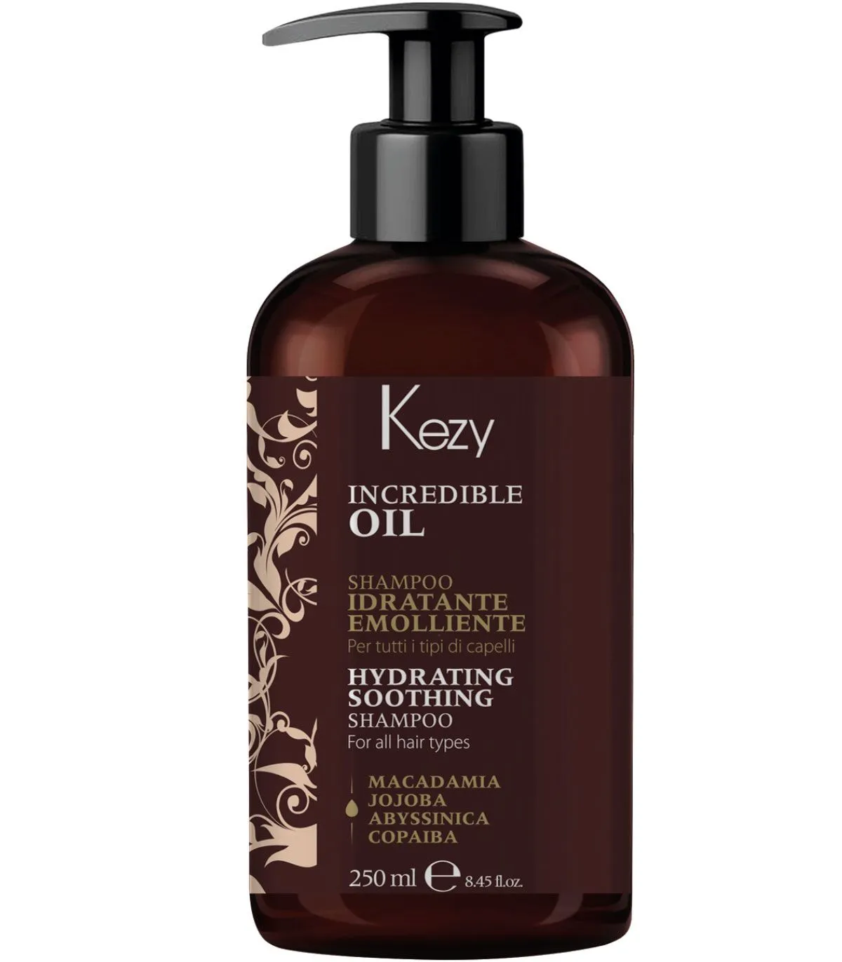 Kezy Incredible Oil Hydrating Shampoo Зволожуючий і розгладжуючий шампунь купити в Києві, Україні ❤ Lavka Kabani