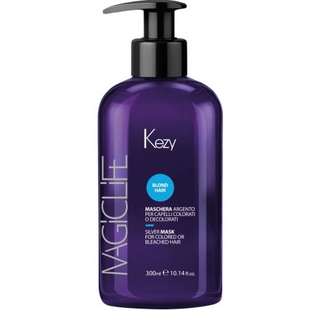Срібна маска для фарбованого і освітленого волосся Kezy Magic Life Blond Hair Silver Mask