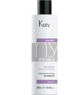 Реструктуруючий шампунь з кератином Kezy My Therapy Remedy Restructuring Shampoo