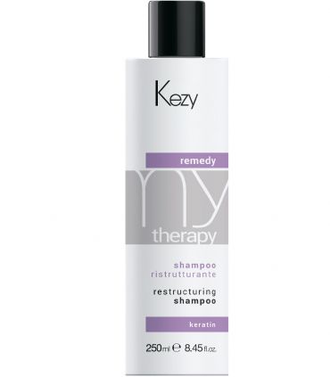 Реструктурирующий шампунь с кератитном Kezy My Therapy Remedy Restructuring Shampoo