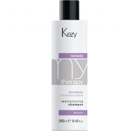 Реструктурирующий шампунь с кератитном Kezy My Therapy Remedy Restructuring Shampoo