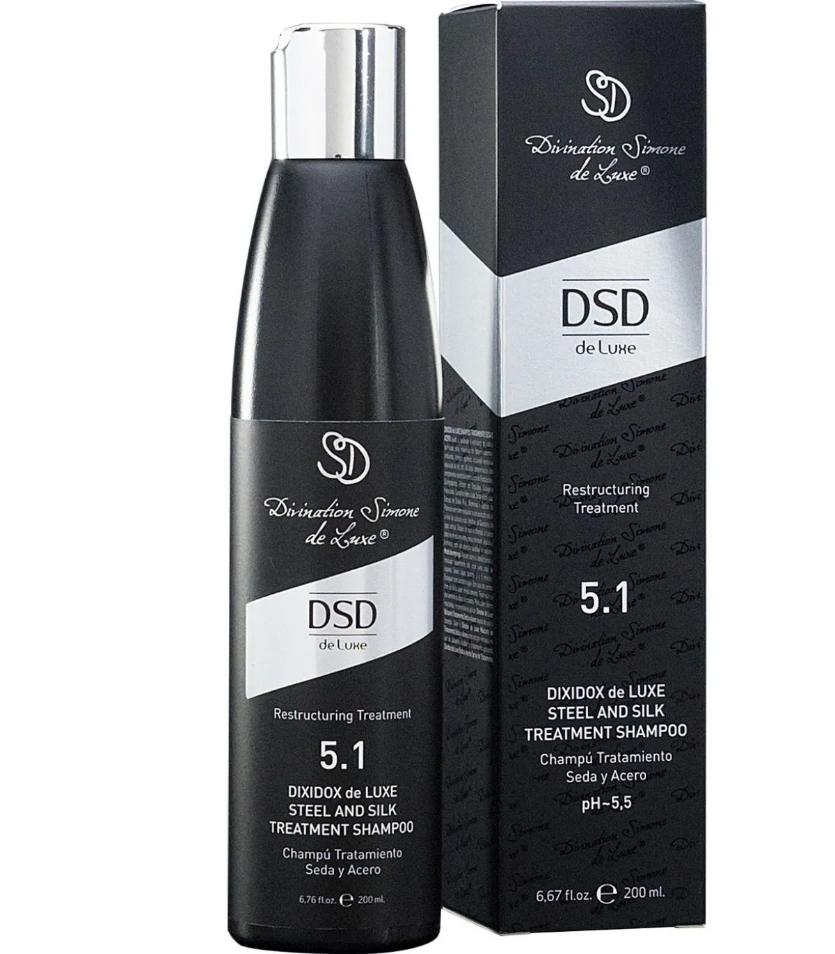 DSD De Luxe 5.1 Dixidox Steel And Silk Treatment Shampoo Відновлюючий шампунь Сталь і шовк Діксідокс Де Люкс купити в Києві, Укр