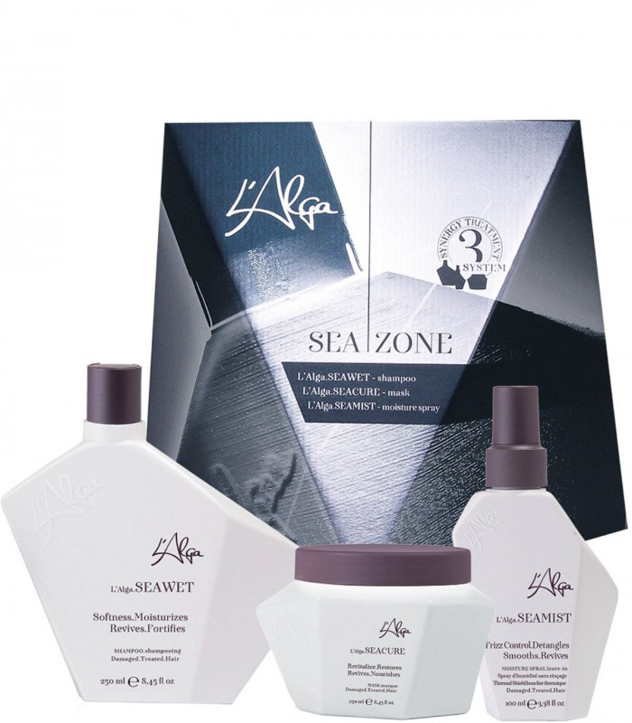 L'Alga.Seazone Набір (шампунь 250мл + маска 250мл + спрей 100мл) купити в Києві, Україні ❤ Lavka Kabani