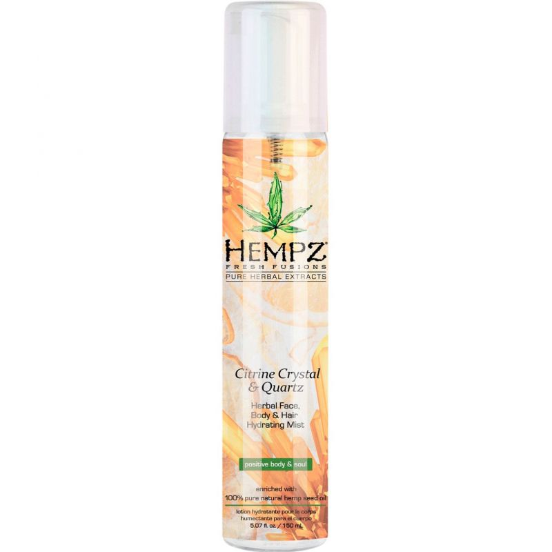 Освіжаючий спрей для тіла Цитрус і Кварц Hempz Citrine Crystal & Quartz Herbal Face, Body & Hair Hydrating Mist Освіжаючий спрей для тіла Цитрус і Кварц Hempz Citrine Crystal & Quartz Herbal Face, Body & Hair Hydrating Mist