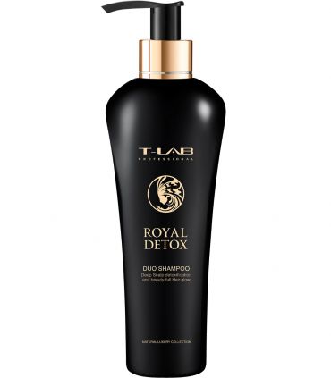 Шампунь для глибокого детоксикації шкіри голови і сяйва волосся T-LAB Professional Royal Detox Duo Shampoo