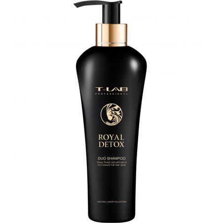 Шампунь для глубокой детоксикации кожи головы и сияния волос T-LAB Professional Royal Detox Duo Shampoo