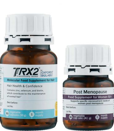 Набор диетических добавок против выпадения волос у женщин в период постменопаузы Oxford Biolabs TRX2 Post Menopause Hair Pack