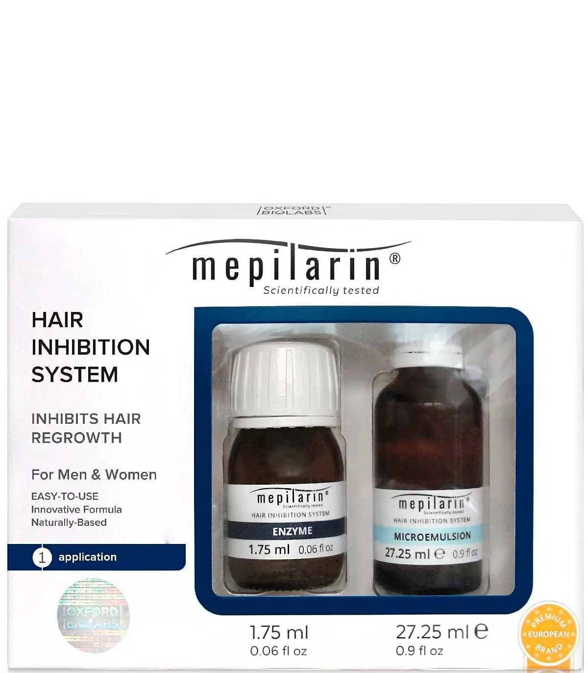 Oxford Biolabs Mepilarin Hair Inhibition System Комплекс для замедления роста волос после эпиляции купить в Киеве, Украине ❤ Lav