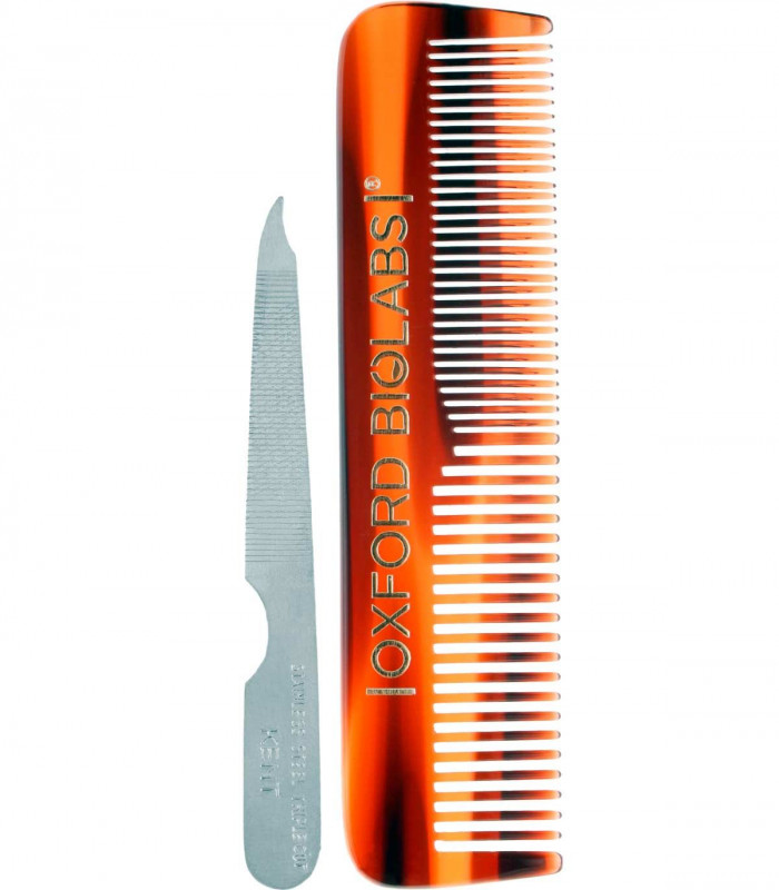 Пластмассовый гребень ручной работы в наборе с пилкой для ногтей Oxford Biolabs Hand Made Comb купить в Киеве, Украине ❤ Lavka K
