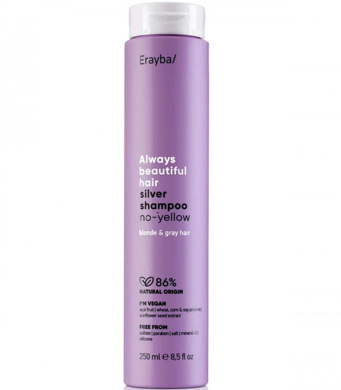 Erayba ABH Silver No-Yellow Shampoo Шампунь антижовтий купити в Києві, Україні ❤ Lavka Kabani