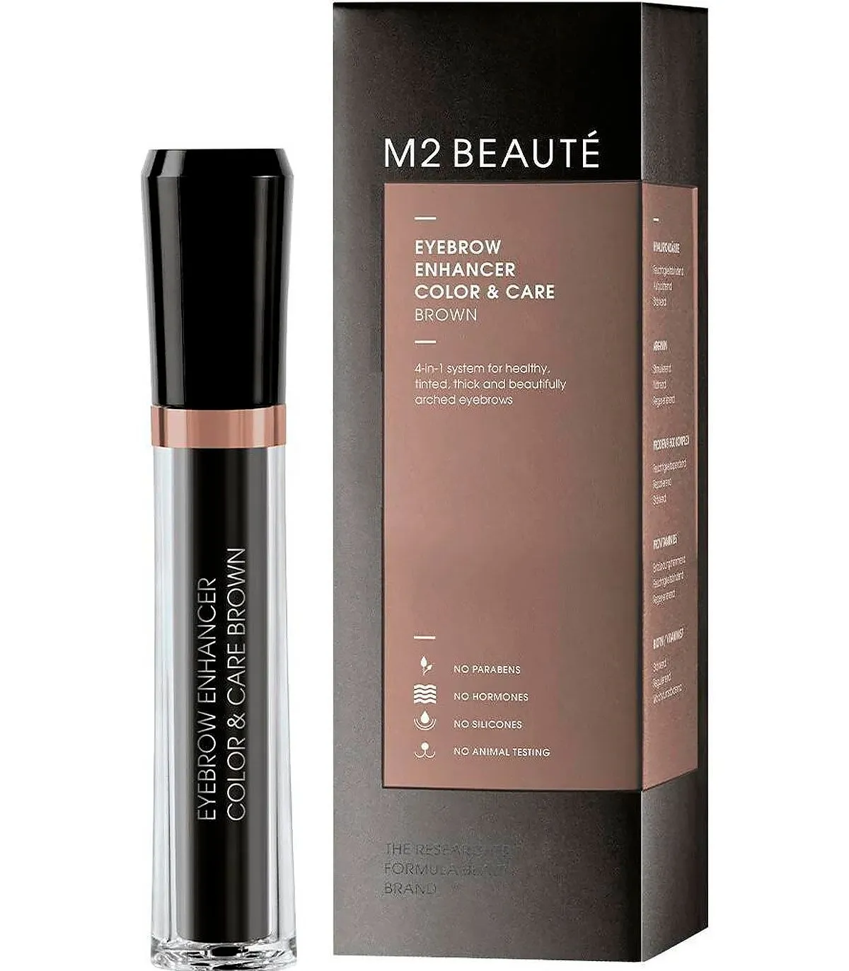 M2 Beauté Eyebrow Enhancer Color & Care Brown Туш-догляд з CU-пептидом для бров купити в Києві, Україні ❤ Lavka Kabani