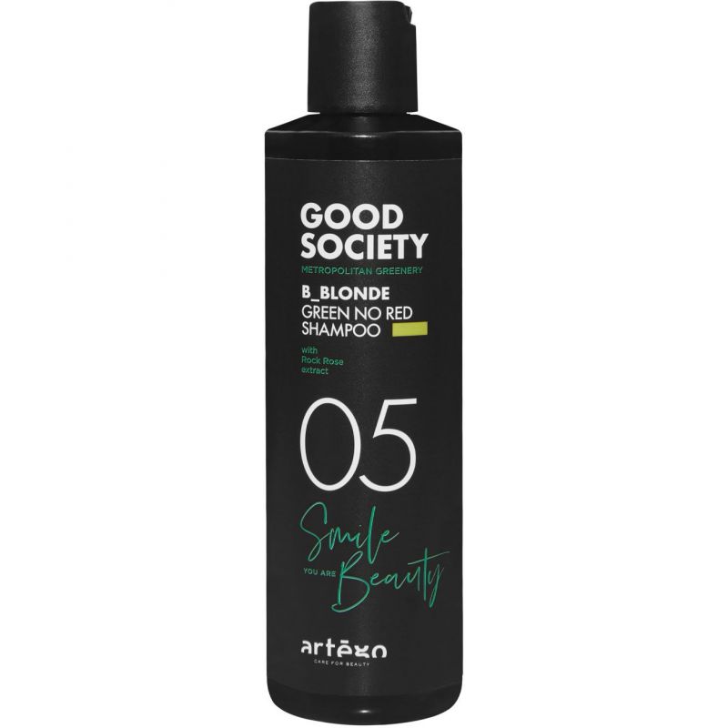 Відтінковий шампунь зі світло-зеленою пігментацією Artego Good Society 05 B_Blonde Green No Red Shampoo Відтінковий шампунь зі світло-зеленою пігментацією Artego Good Society 05 B_Blonde Green No Red Shampoo