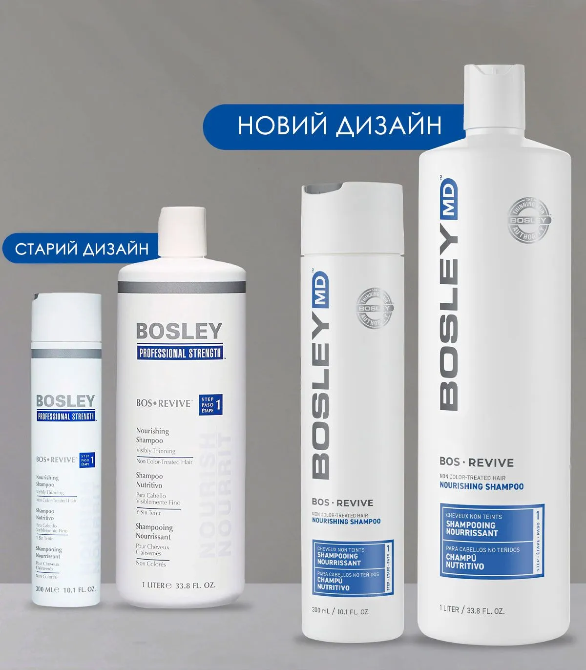 Bosley MD BosRevive Nourishing Shampoo Non Color-Treated Hair Шампунь для нефарбованого волосся купити в Києві, Україні ❤ Lavka