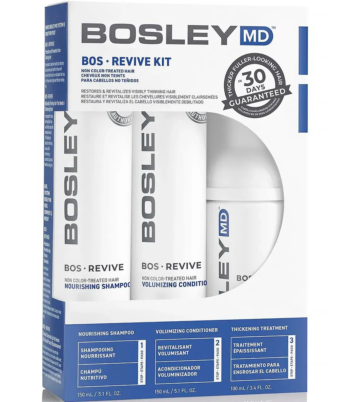 Bosley MD BosRevive Non Color-Treated Hair 30 Day Kit Набір для відновлення стоншеного нефарбованого волосся купити в Києві, Укр