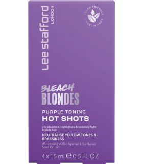 Тонирующие фиолетовые ампулы для осветленных волос Lee Stafford Bleach Blondes Purple Toning Hot Shots