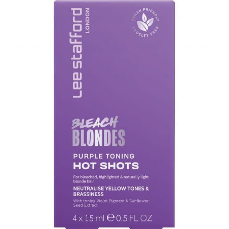 Тонуючі фіолетові ампули для освітленого волосся Lee Stafford Bleach Blondes Purple Toning Hot Shots