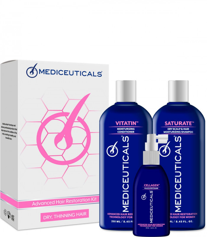 Mediceuticals Набір для стимуляції росту (для сухого волосся у жінок) купити в Київі, Україні ❤ Лавка Кабані