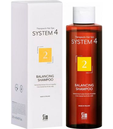 Шампунь №2 для сухой кожи головы, сухих, поврежденных и окрашенных волос Sim Sensitive System4 №2 Balancing Shampoo
