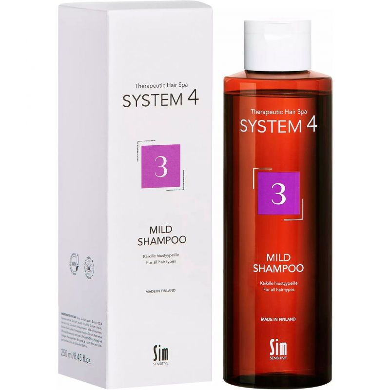 Шампунь №3 для всіх типів волосся, для чутливої і зуд голови Sim Sensitive System4 №3 Mild Shampoo Шампунь №3 для всіх типів волосся, для чутливої і зуд голови Sim Sensitive System4 №3 Mild Shampoo