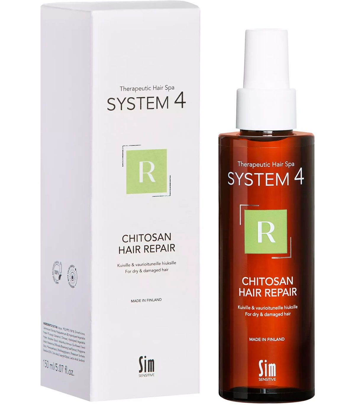 Sim Sensitive System4 R Chitosan Hair Repair Спрей "R" для відновлення волосся купити в Києві, Україні ❤️ Lavka Kabani