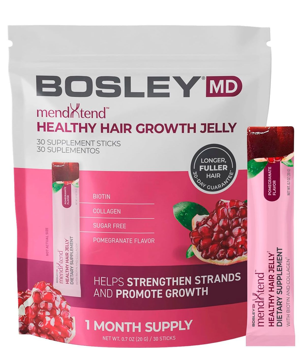 Bosley MD MendXtend Jelly Supplement Sticks MendXtend дієтична добавка у формі желейної пластинки купити в Києві, Україні ❤