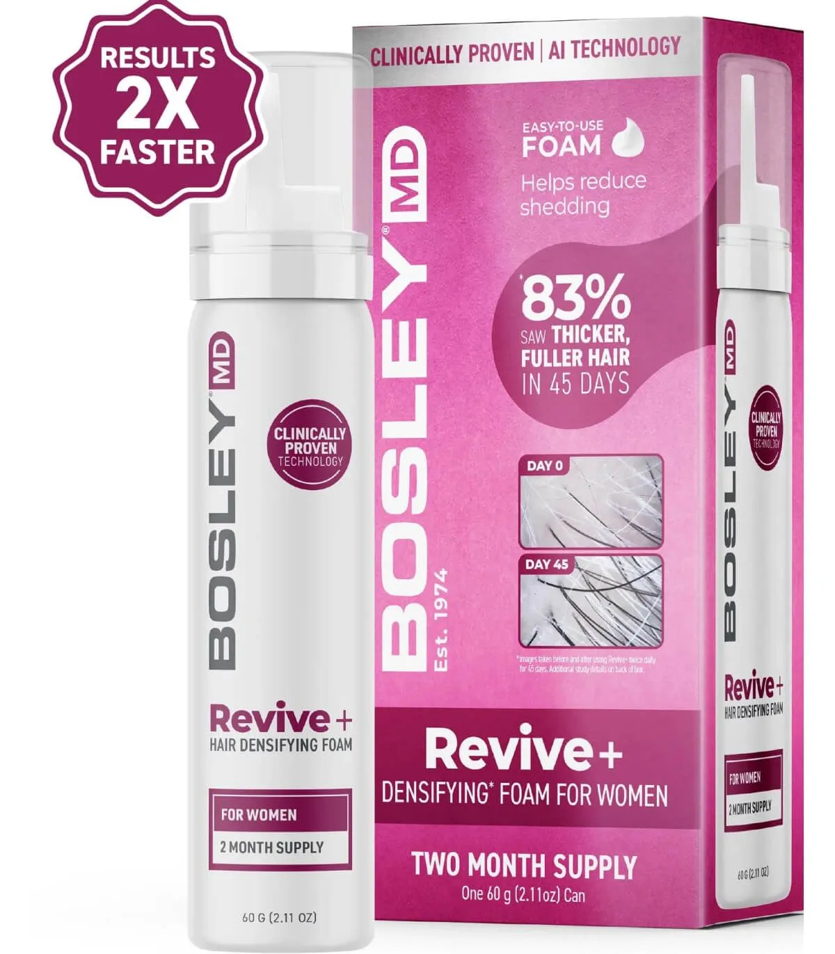 Bosley MD Women's Revive+ Densifying Treatment Foam Revive+ пена против выпадения волос у женщинкупить в Киеве, Украине