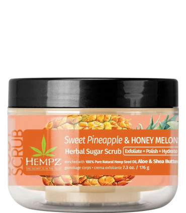 Скраб сахарный Сладкий Ананас и Медовая Дыня Hempz Sweet Pineapple & Honey Melon Herbal Sugar Scrub