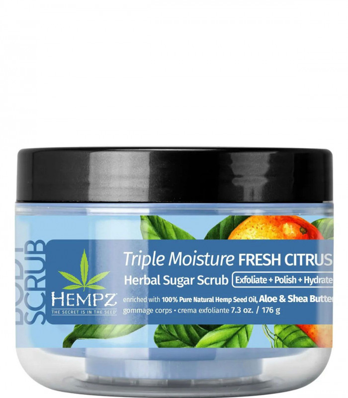 Hempz Triple Moisture Fresh Citrus Herbal Sugar Scrub Скраб цукровий Потрійне зволоження купити в Києві, Україні ❤️ Lavka Kabani
