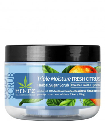 Скраб сахарный Тройное увлажнение Hempz Triple Moisture Fresh Citrus Herbal Sugar Scrub