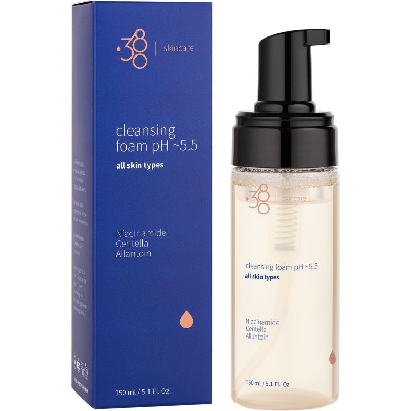 Пінка для вмивання з ніацинамідом 380 Skincare Cleansing Foam PH 5.5 Пінка для вмивання з ніацинамідом 380 Skincare Cleansing Foam PH 5.5