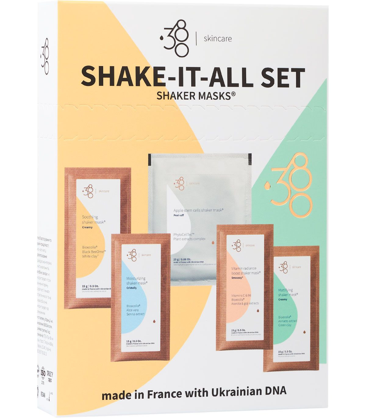 380 Skincare Shake-It-All Set Набір шейкерних масок купити в Києві, Україні ❤️ Lavka Kabani