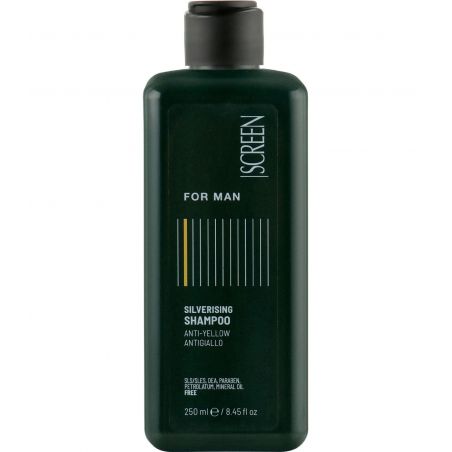 Шампунь проти жовтизни для сивого та світлого волосся Screen For Man Silverising Shampoo