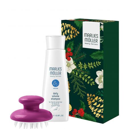 Подарочный набор (шампунь для объема и массажная щетка) Marlies Möller Volume Shampoo Set