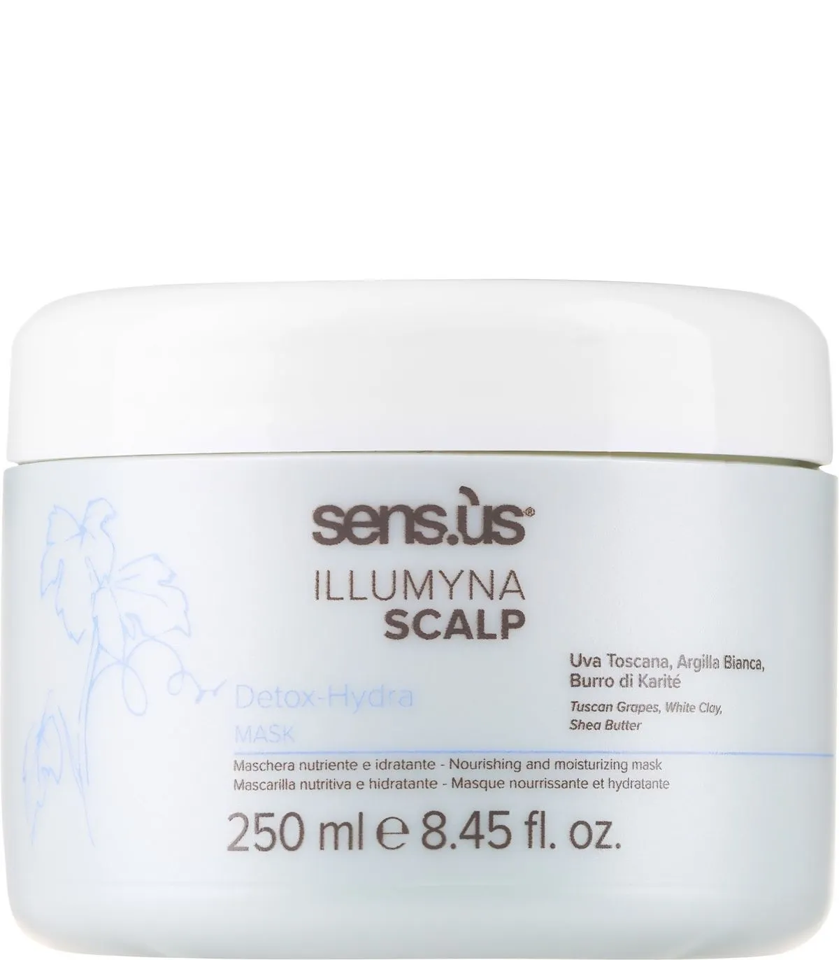 Sensus Illumyna Scalp Detox Hydra Mask Детоксифицирующая увлажняющая маска для волос купить в Киеве, Украине ❤️ Lavka Kabani
