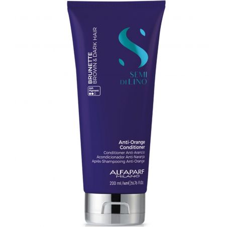 Кондиционер для волос с нейтрализацией медного пигмента Alfaparf Semi di lino Brunette Anti Orange Conditioner