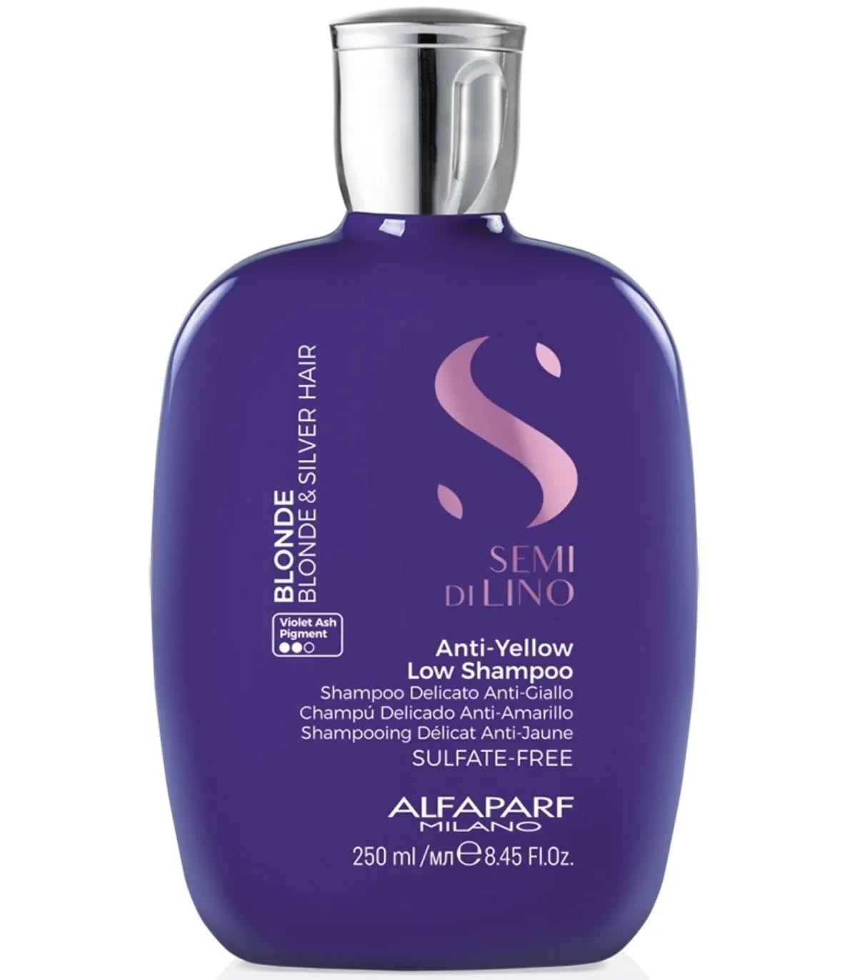 Alfaparf Semi di lino Blonde Anti-Yellow Low Shampoo Шампунь проти жовтизни купити в Києві, Україні ❤ Lavka Kabani