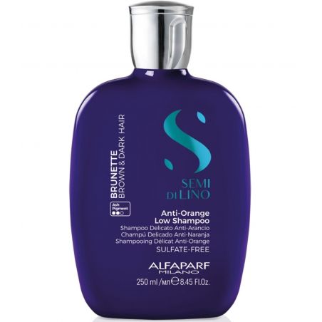 Шампунь для волос с нейтрализацией медного пигмента Alfaparf Semi di lino Brunette Anti Orange Low Shampoo
