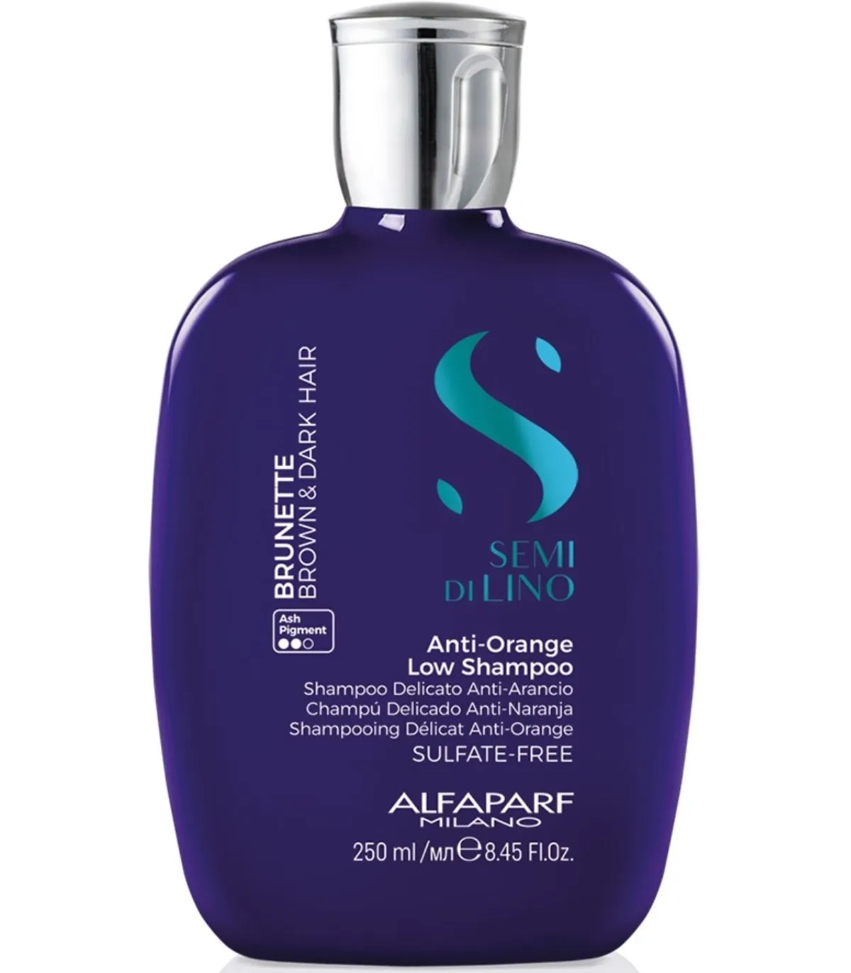 Alfaparf Semi di lino Brunette Anti Orange Low Шампунь для нейтрализации медного пигмента купить в Киеве, Украине ❤ Lavka Kabani