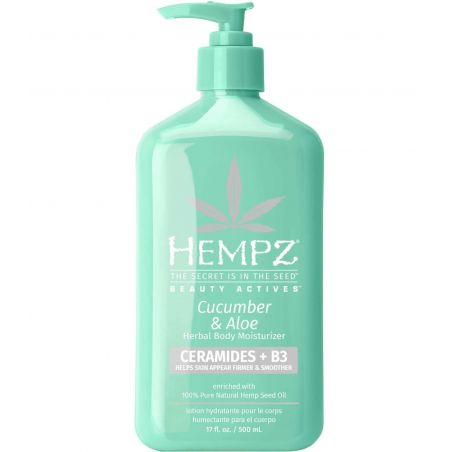 Молочко для тіла Огірок, алоє, цераміди + В3 Hempz Beauty Actives Cucumber & Aloe Herbal Body Moisturizer with Ceramides + B3