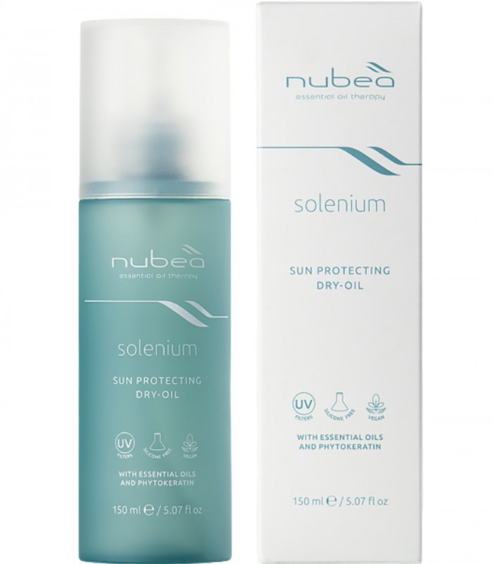 Захисне сухе масло для волосся Nubea Solenium Sun Protecting Dry-oil