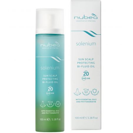 Двофазний захисний флюїд для скальпу SPF20 Nubea Solenium Sun Scalp Protecting Bi-fluid Oil SPF20