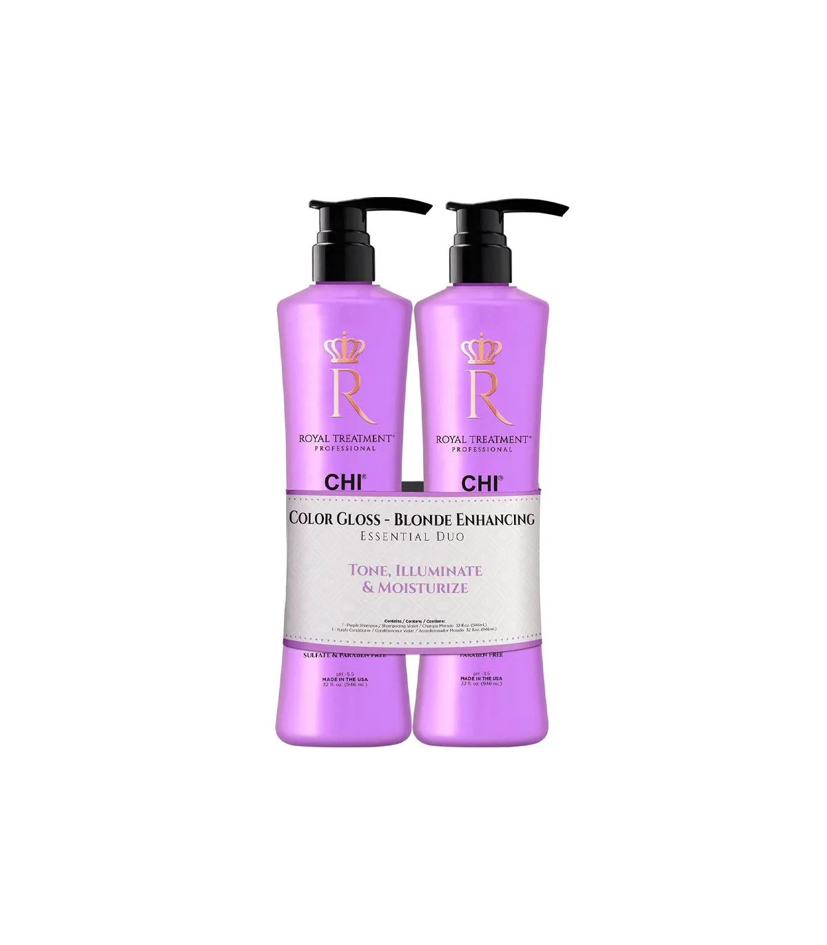 CHI Royal Treatment Color Gloss Blonde Enhancing Essential Duo Набір для блонду купити в Києві, Україні ❤️ Lavka Kaba