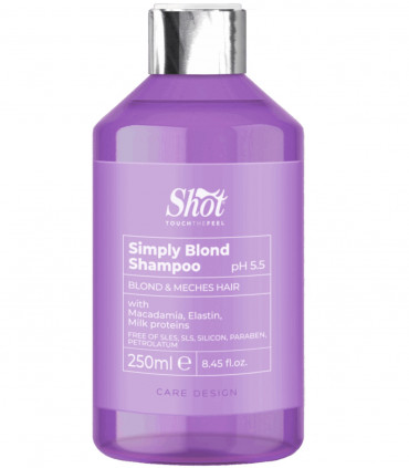 Shot Design Simply Blond Shampoo Шампунь для осветленных волос купить в Украине ❤️ Lavka Kabani