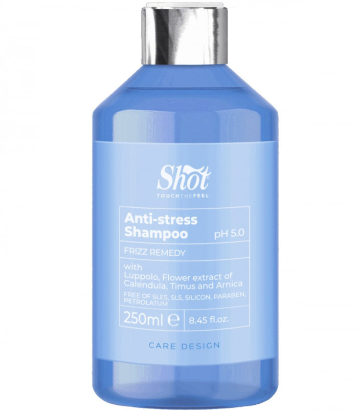 Укрепляющий и дисциплинирующий шампунь Shot Design Anti-stress Shampoo, 250 мл