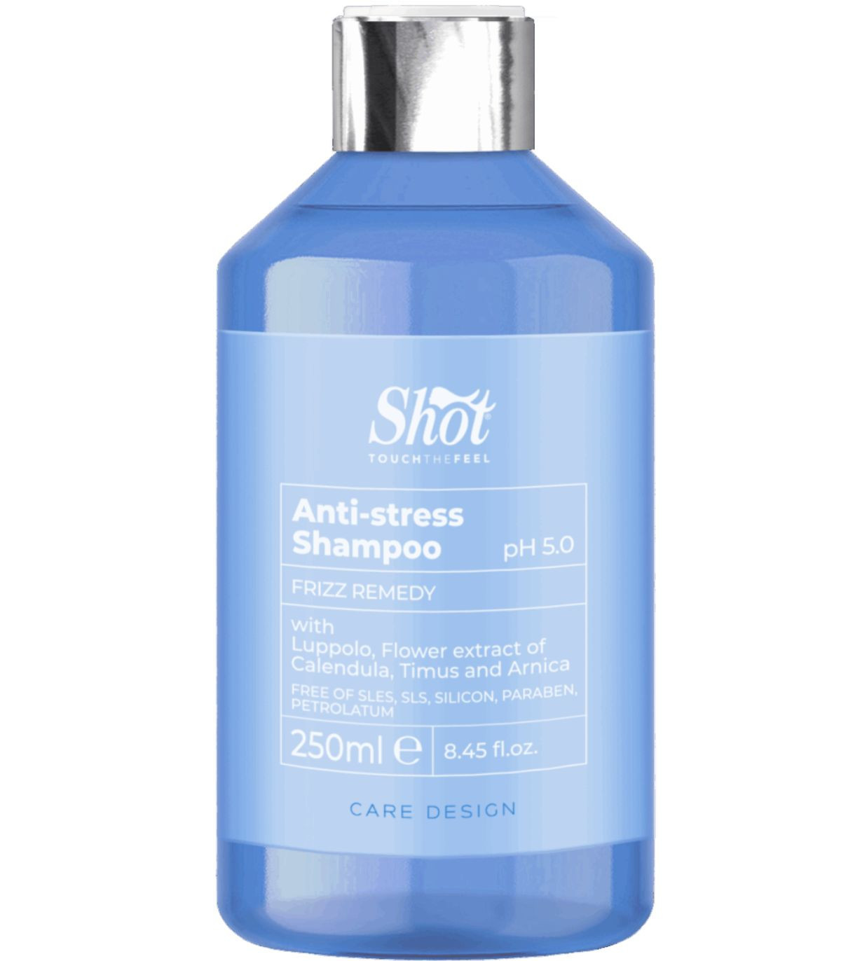 Укрепляющий и дисциплинирующий шампунь Shot Design Anti-stress Shampoo, 250 мл