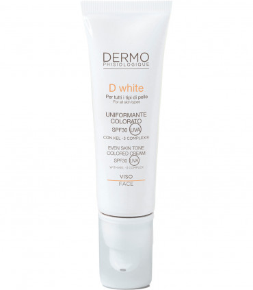 Вирівнюючий сонцезахисний крем з тоном SPF 30 Dermophisiologique D White Even Skin Tone Colored Cream SPF30