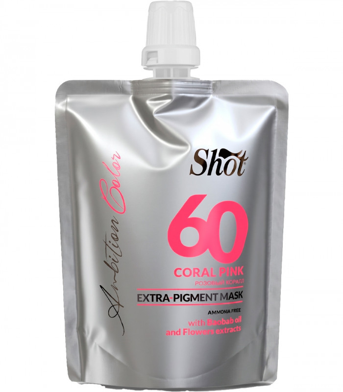 Shot Coral Extra Pigment Mask 60 для яркого кораллового оттенка