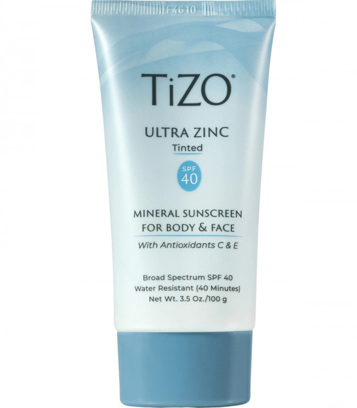 Мінеральний крем сонцезахисний для обличчя та тіла з тоном TiZO Ultra Zinc Body & Face Tinted SPF 40